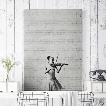 Ballerina playing violin