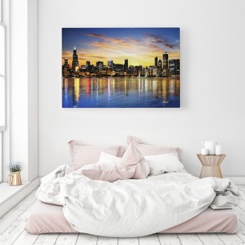 Fotolærred Sunset in Chicago