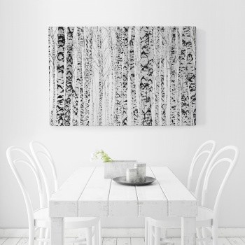 Fotolærred Birch forest winter