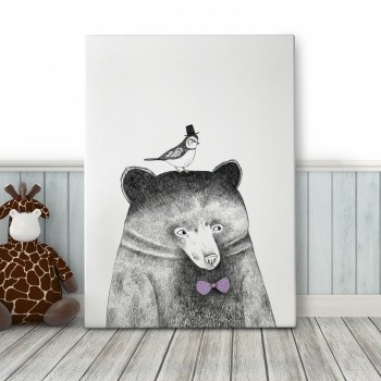 Fotolærred The bear and the bird