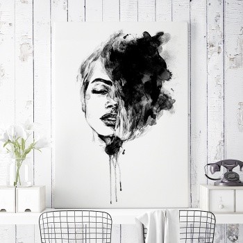 Fotolærred Watercolor Face